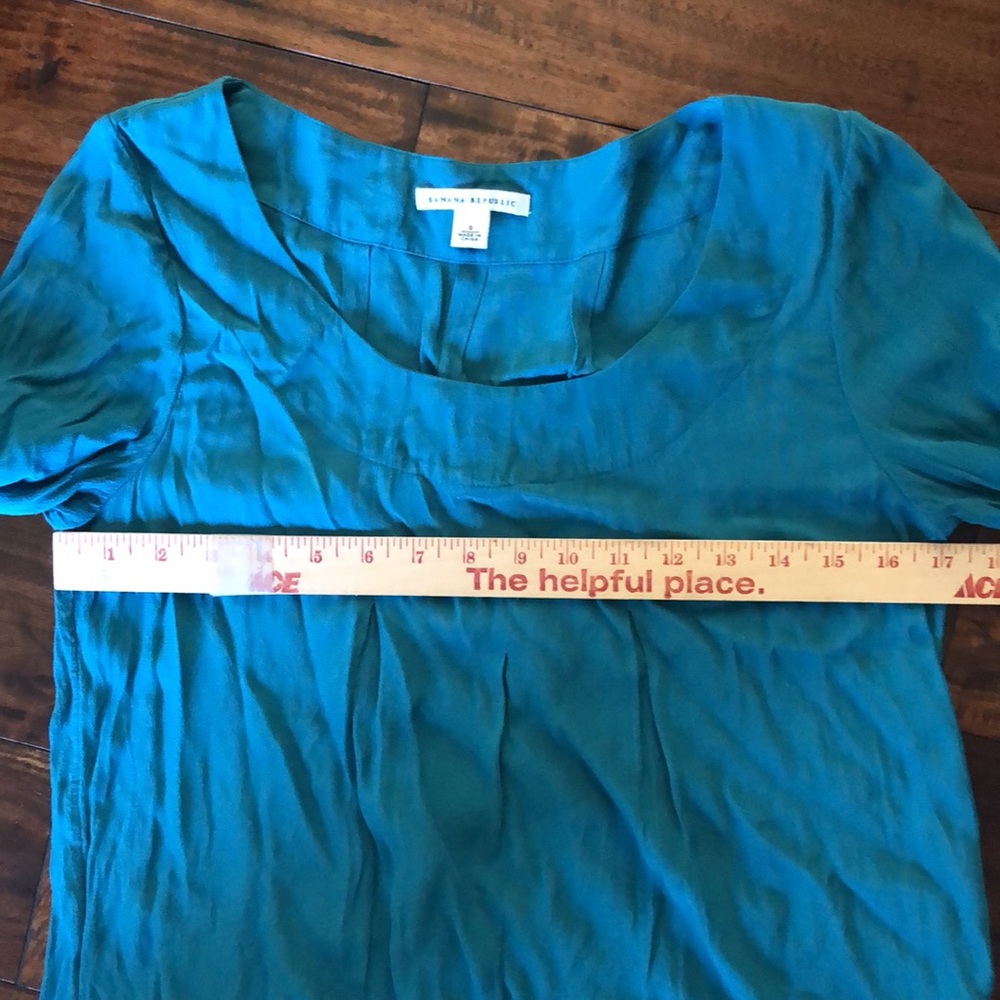 Banana Republic | turquoise long sleeved blouse - Picture 7 of 12